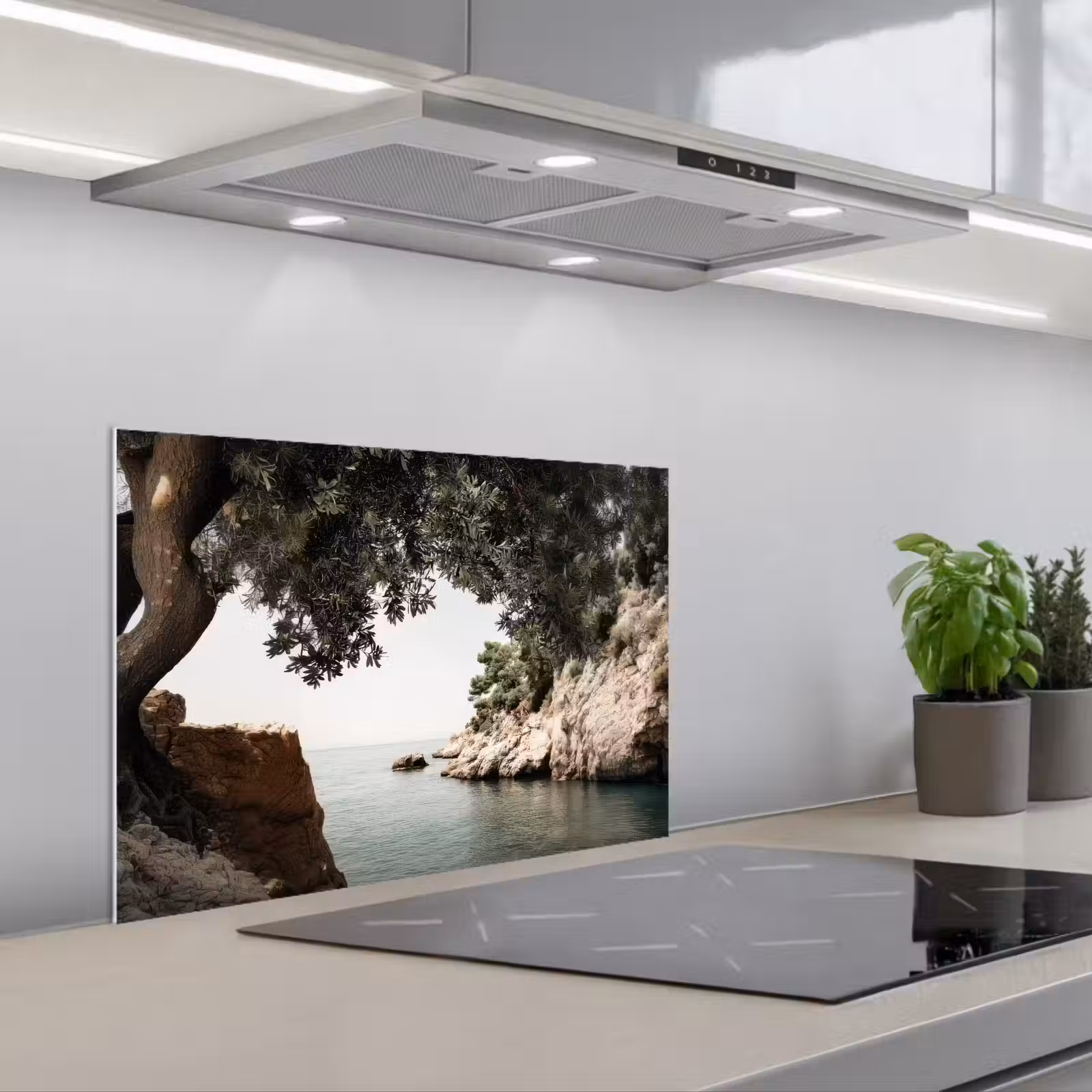 Paraschizzi cucina - Rocce - Mare - Albero - Verde — 1