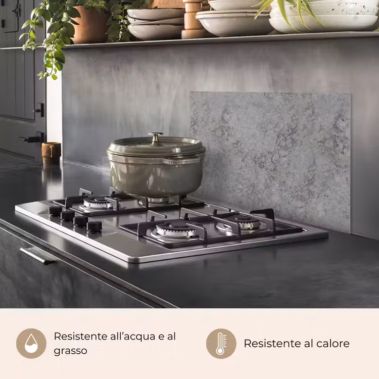 Paraschizzi cucina - Industriale - Calcestruzzo - Modelli — 2