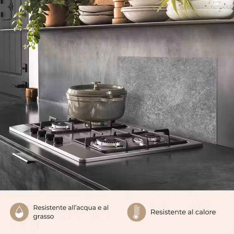 Paraschizzi cucina - Modelli - Industriale - Cemento — 2