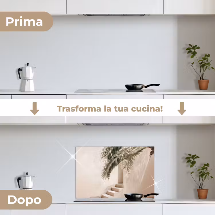 Paraschizzi cucina - Palma - Ombra - Scale - Beige — 7
