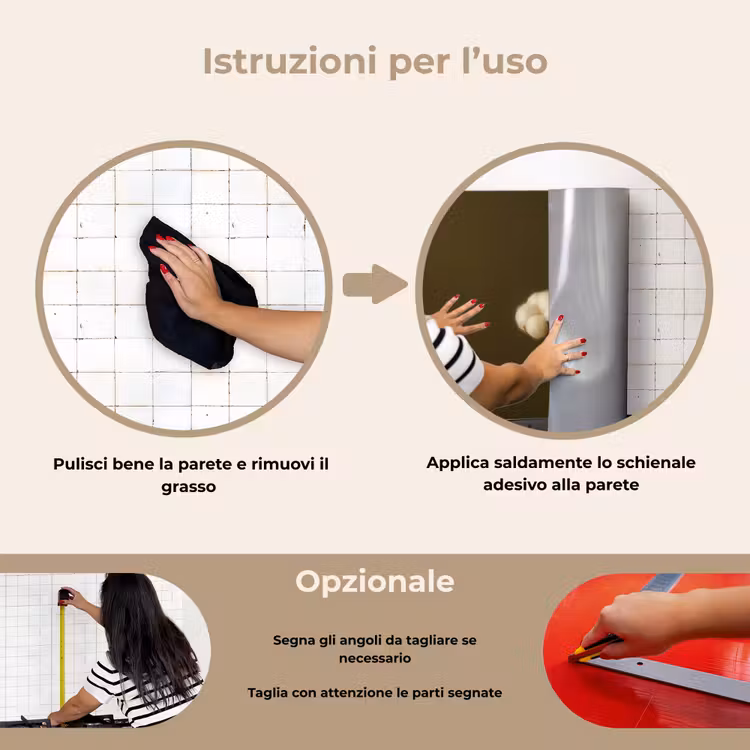 Paraschizzi cucina - Rami - Cotone - Bianco - Sfere — 6