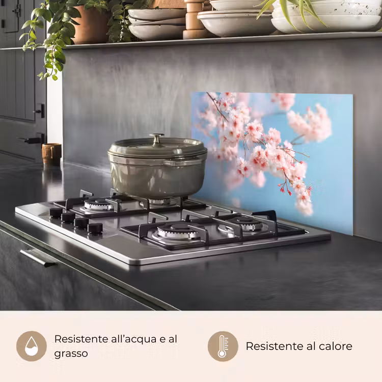 Paraschizzi cucina - Rami - Fiori - Rosa — 2