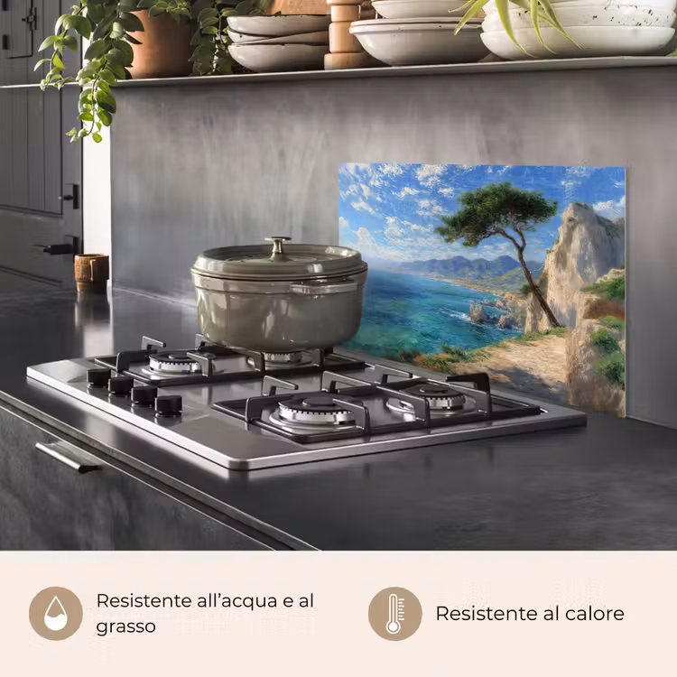 Paraschizzi cucina - Rocce - Costa - Albero - Montagne — 2