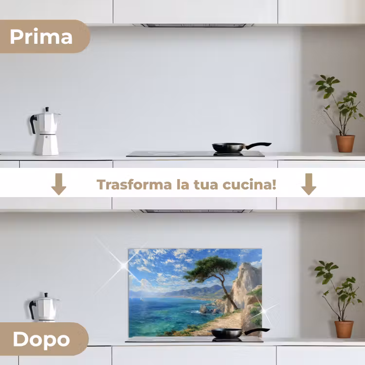 Paraschizzi cucina - Rocce - Costa - Albero - Montagne — 7