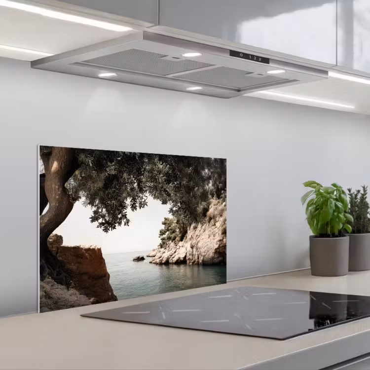Paraschizzi cucina - Rocce - Mare - Albero - Verde — 1