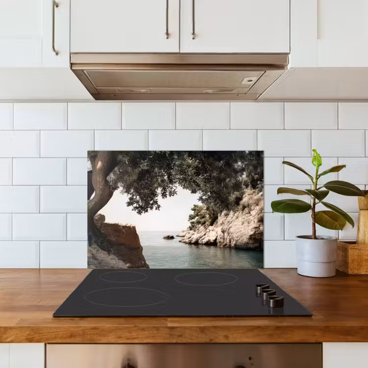 Paraschizzi cucina - Rocce - Mare - Albero - Verde — 3
