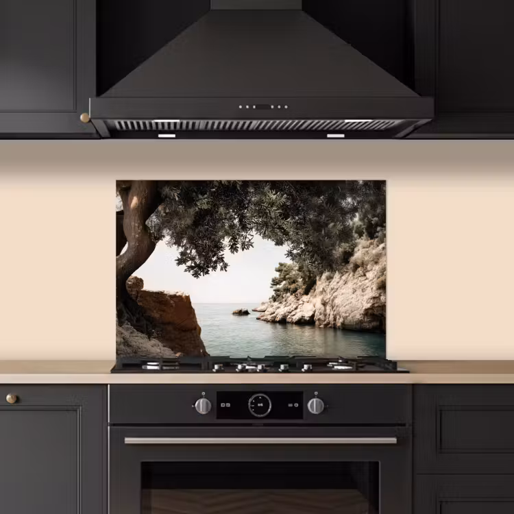 Paraschizzi cucina - Rocce - Mare - Albero - Verde — 5