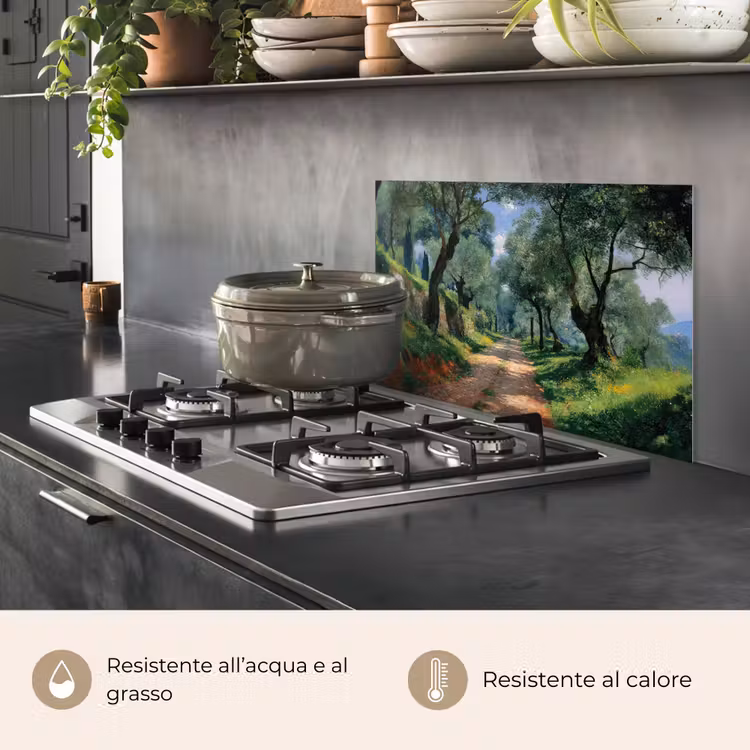 Paraschizzi cucina - Sentiero - Alberi - Ombra - — 2