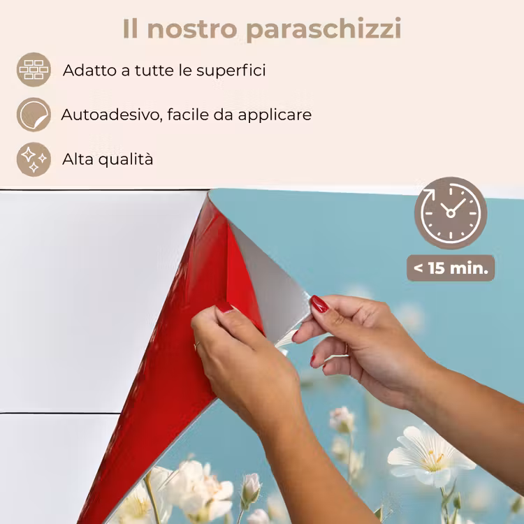Paraschizzi cucina - Steli - Fiori - Aria - Bianco — 4