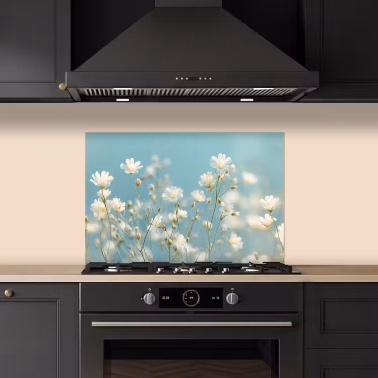 Paraschizzi cucina - Steli - Fiori - Aria - Bianco — 5