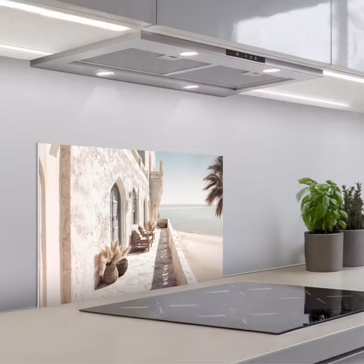 Paraschizzi cucina - Terrazza - Sedie - Spiaggia - Beige — 1