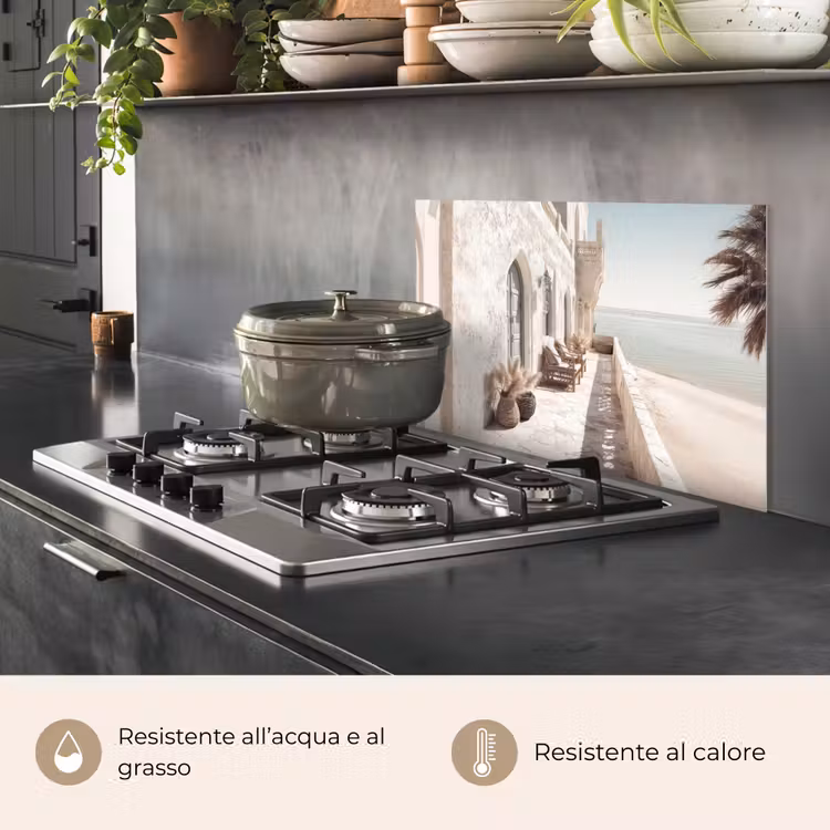 Paraschizzi cucina - Terrazza - Sedie - Spiaggia - Beige — 2