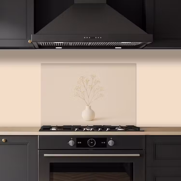 Paraschizzi cucina - Vaso - Rami - Fiori - Bianco — 5