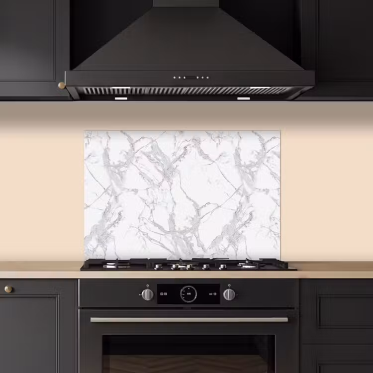 Paraschizzi cucina - Marmo - Puro - Grigio - Venature — 5