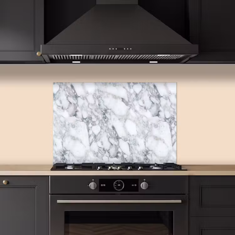 Paraschizzi cucina - Mosaico - Marmo - Bianco - Irregolare — 5
