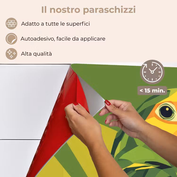 Paraschizzi cucina - Pappagallo - Verde - Becco - Astratto — 4