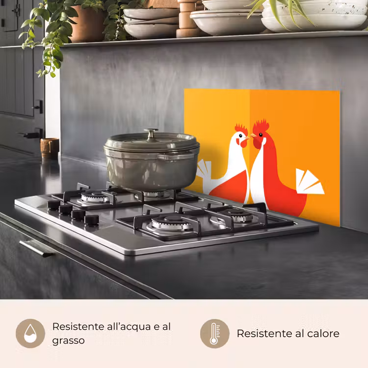 Paraschizzi cucina - Polli - Arancione - Pianura — 2