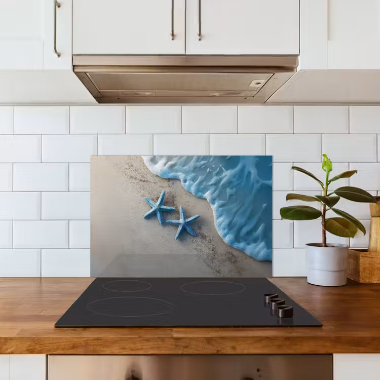 Paraschizzi cucina - Stella marina - Sabbia - Mare - Blu — 3