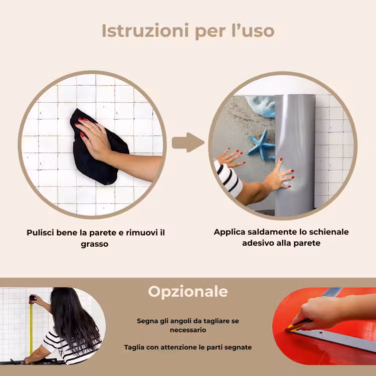 Paraschizzi cucina - Stella marina - Sabbia - Mare - Blu — 6