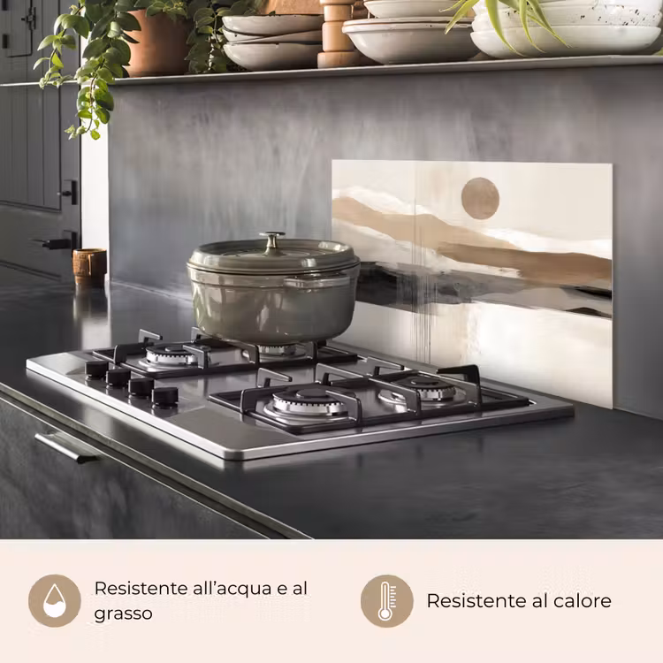 Paraschizzi cucina - Minimalista - Paesaggio - Dimensione — 2