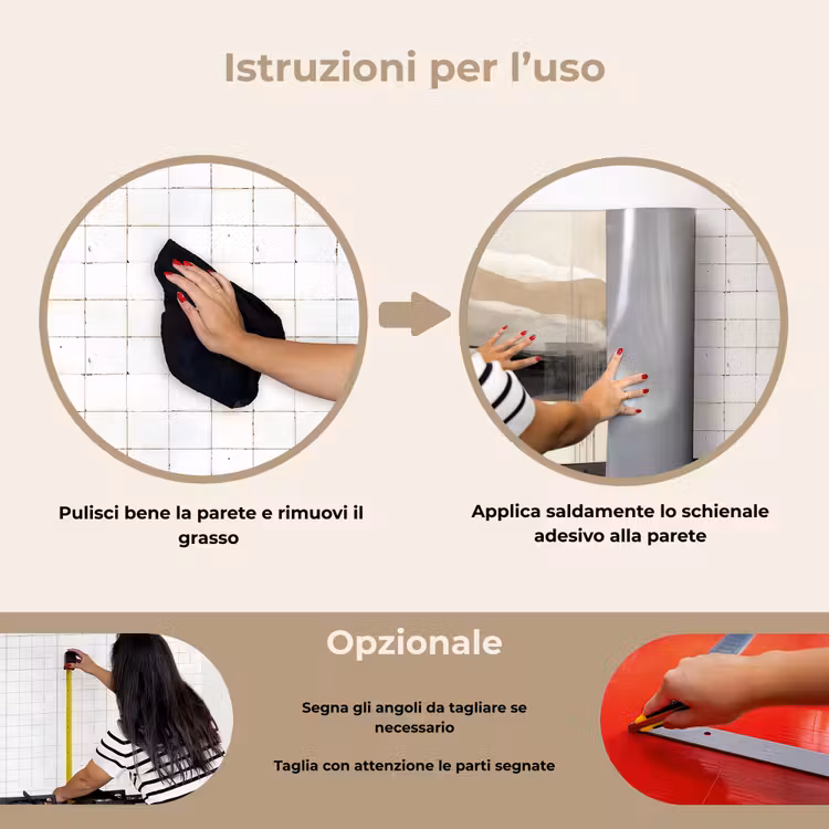 Paraschizzi cucina - Minimalista - Paesaggio - Dimensione — 6