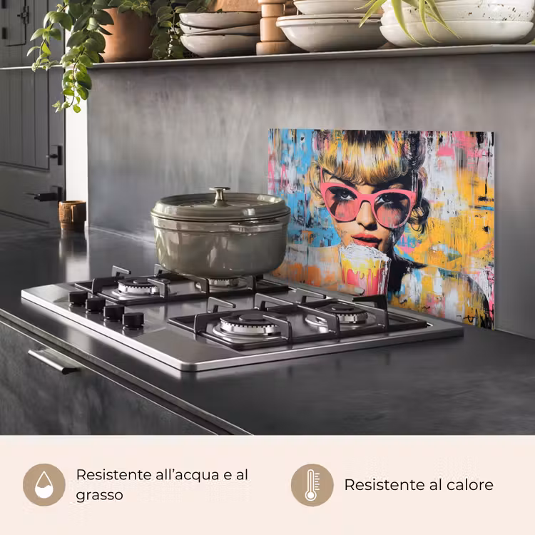 Paraschizzi cucina - Occhiali da sole - Donna - Colorati - Schizzi di vernice — 2