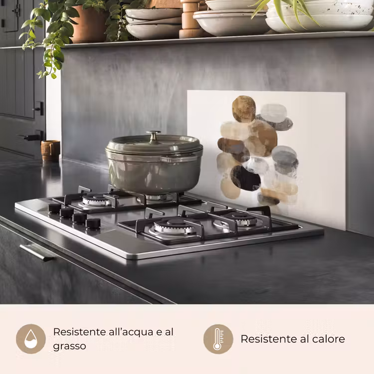 Paraschizzi cucina - Ovale - Aree di colore - Tratti di pennello — 2
