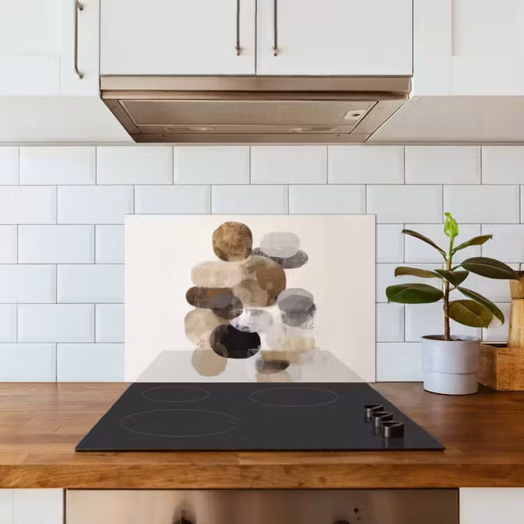 Paraschizzi cucina - Ovale - Aree di colore - Tratti di pennello — 3