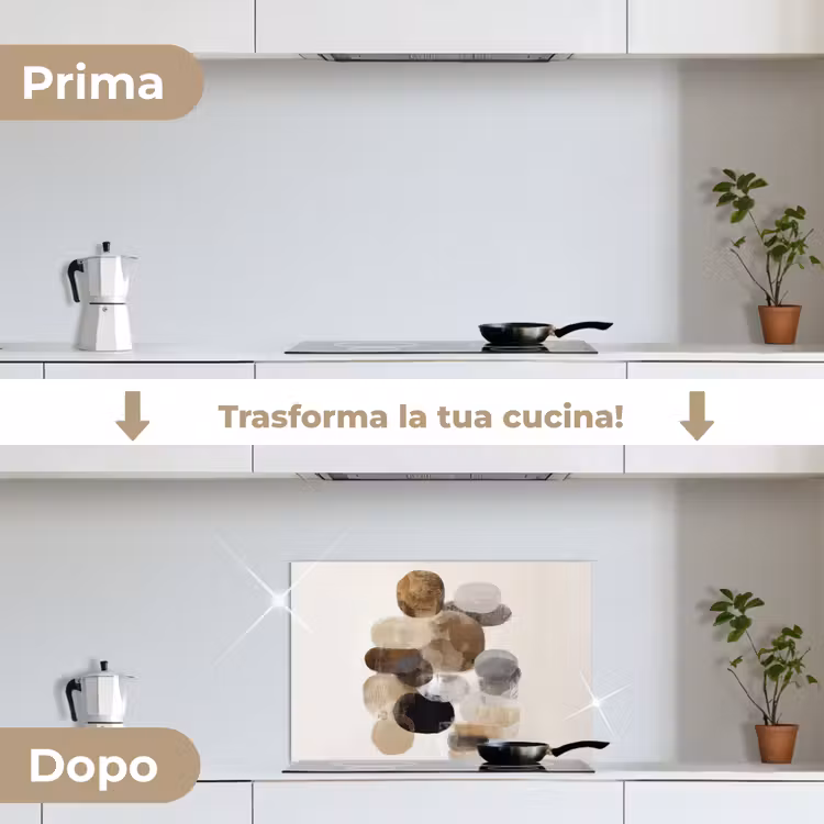 Paraschizzi cucina - Ovale - Aree di colore - Tratti di pennello — 7