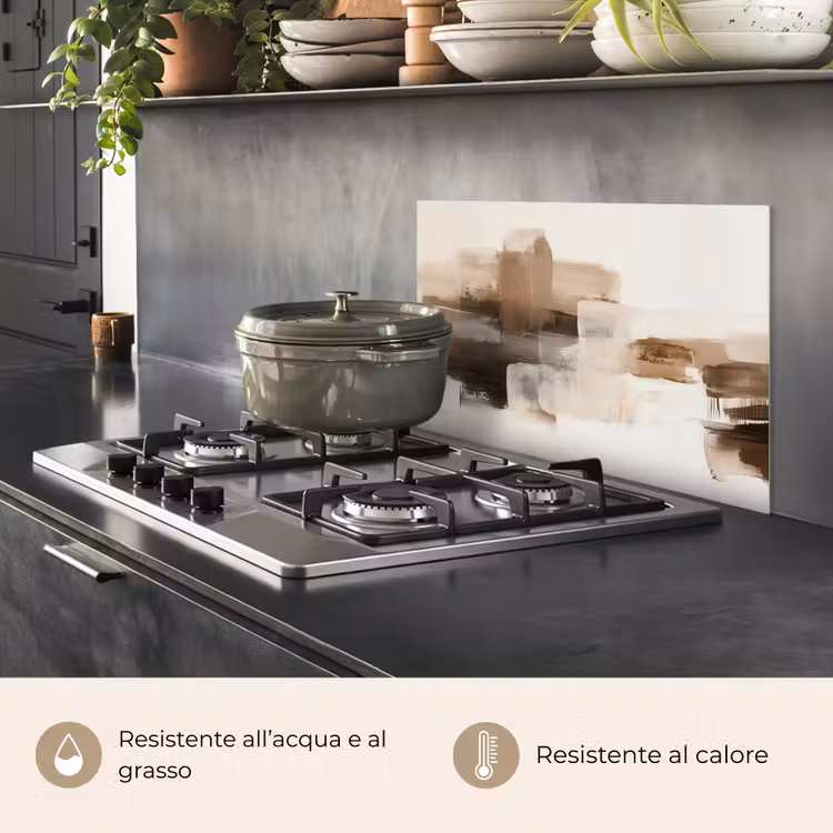Paraschizzi cucina - Pennellate - Paesaggio astratto - Riposo — 2