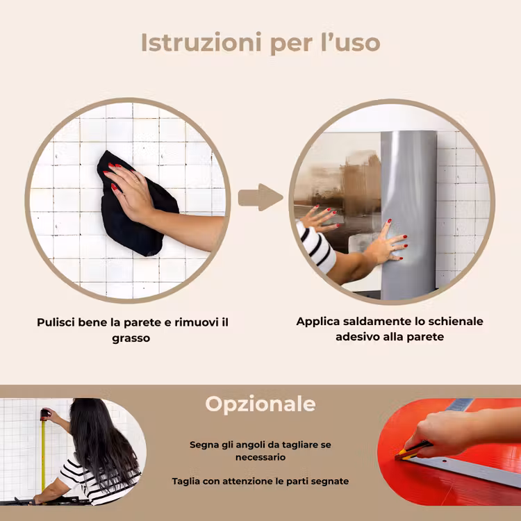 Paraschizzi cucina - Pennellate - Paesaggio astratto - Riposo — 6