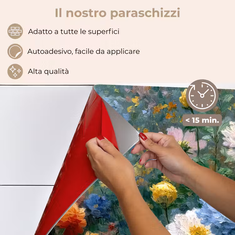 Paraschizzi cucina - Primo piano - Campo - Fiori - Colorati — 4
