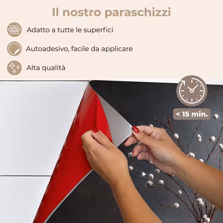 Paraschizzi cucina - Rami - Vaso - Sfere - Bianco — 4