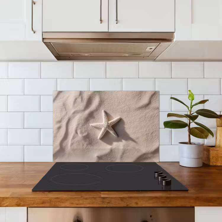 Paraschizzi cucina - Spiaggia - Stella marina - Sabbia - Beige — 3