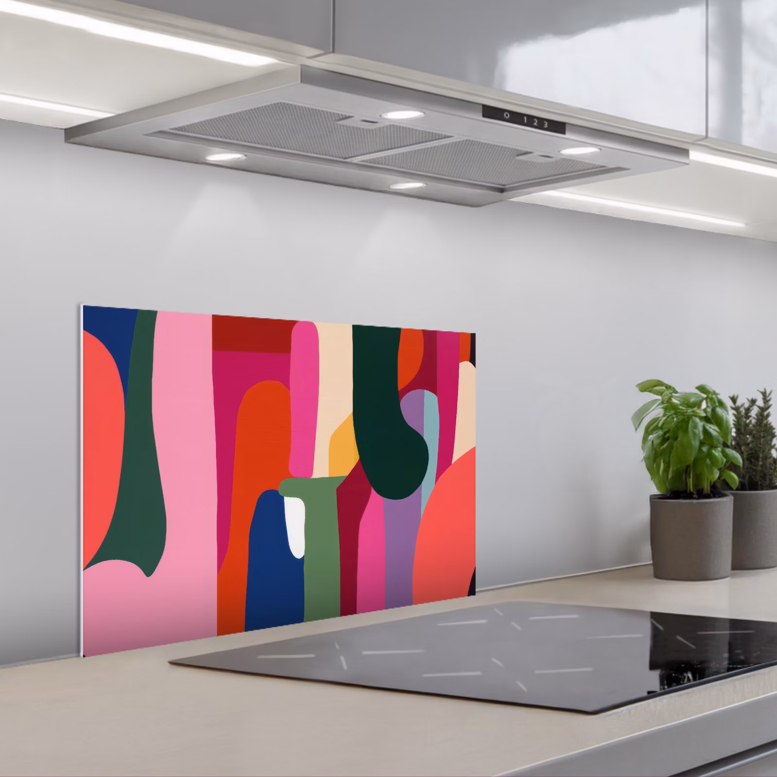 Paraschizzi cucina - Scatole di colore - Dritte - Rotonde - Astratte — 1