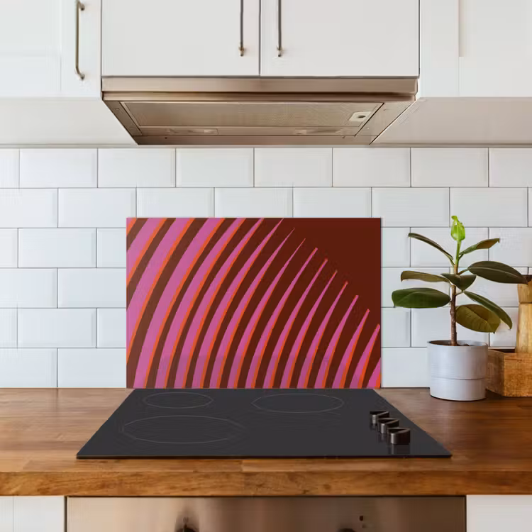 Paraschizzi cucina - Linee - Rosso - Movimento — 3