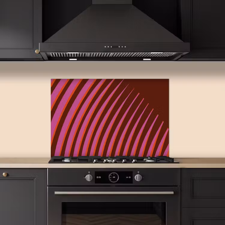 Paraschizzi cucina - Linee - Rosso - Movimento — 5