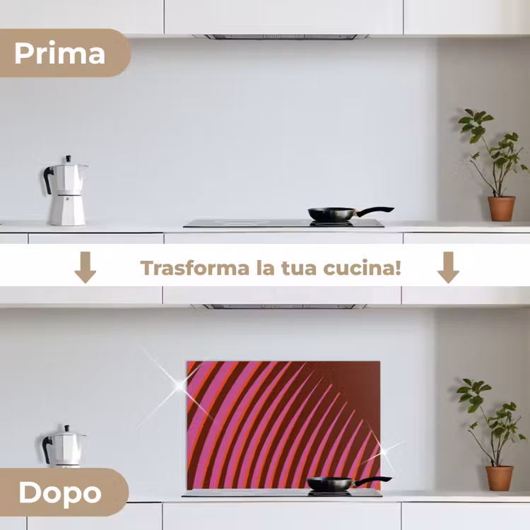Paraschizzi cucina - Linee - Rosso - Movimento — 7