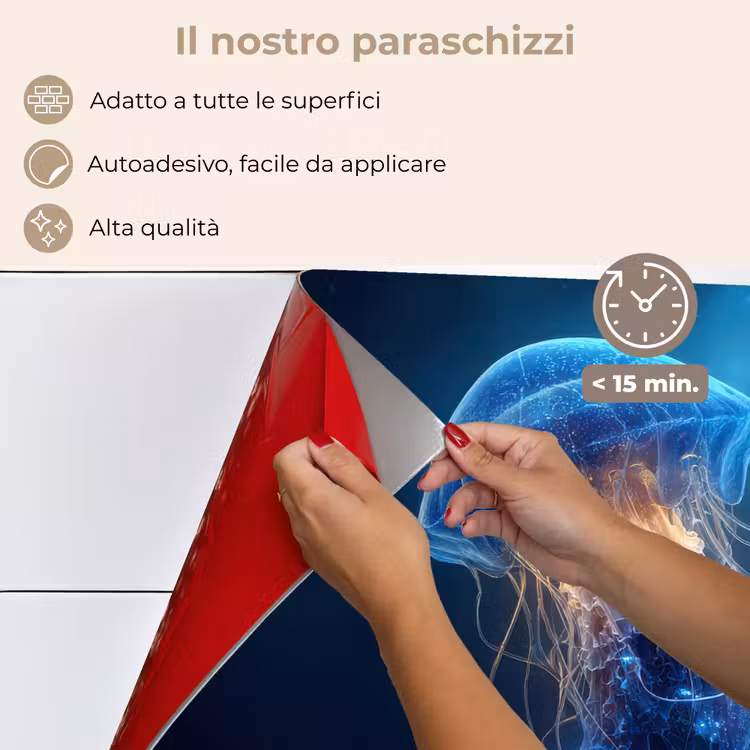 Paraschizzi cucina - Medusa - Luminosa - Tentacoli - Blu — 4