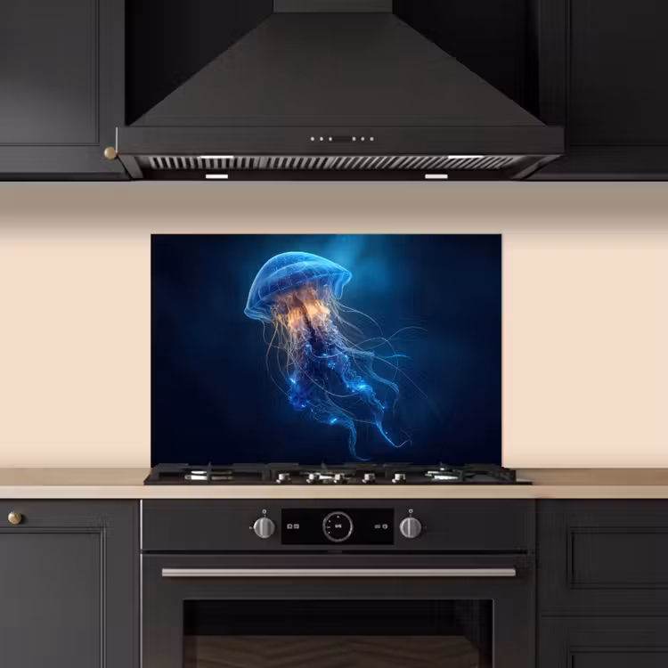 Paraschizzi cucina - Medusa - Luminosa - Tentacoli - Blu — 5