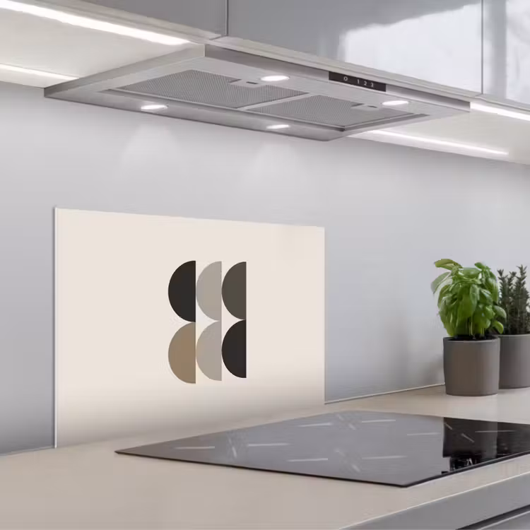 Paraschizzi cucina - Mezzi cerchi - Toni della terra - Grafica — 1