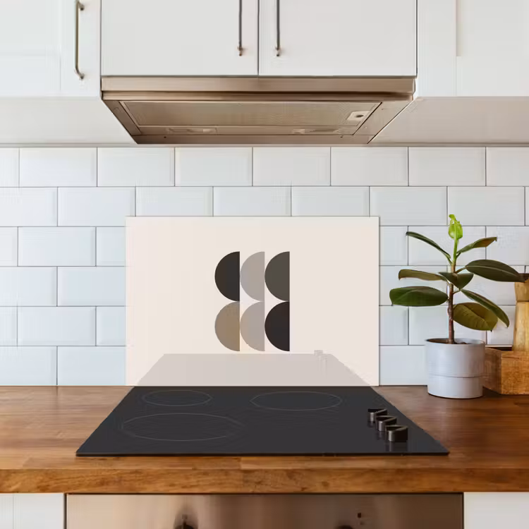 Paraschizzi cucina - Mezzi cerchi - Toni della terra - Grafica — 3