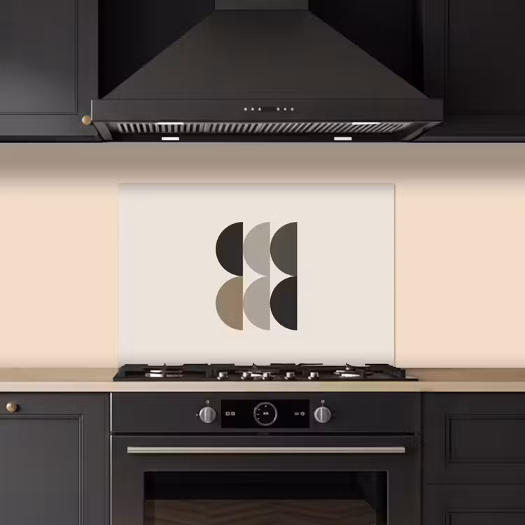 Paraschizzi cucina - Mezzi cerchi - Toni della terra - Grafica — 5