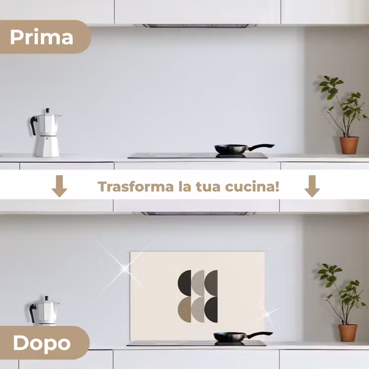 Paraschizzi cucina - Mezzi cerchi - Toni della terra - Grafica — 7