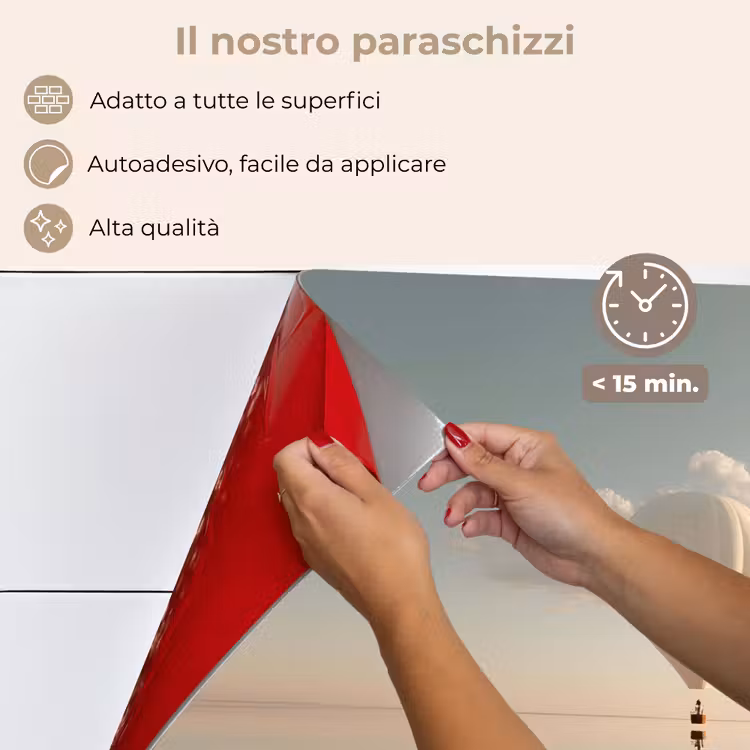 Paraschizzi cucina - Mongolfiera - Nuvole - Acqua - Blu — 4