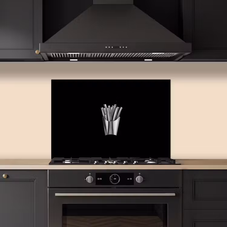 Paraschizzi cucina - Patatine fritte - Futuristico - Argento — 5