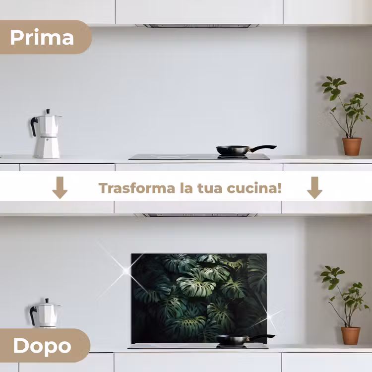 Paraschizzi cucina - Pianta - Monstera - Luce — 7