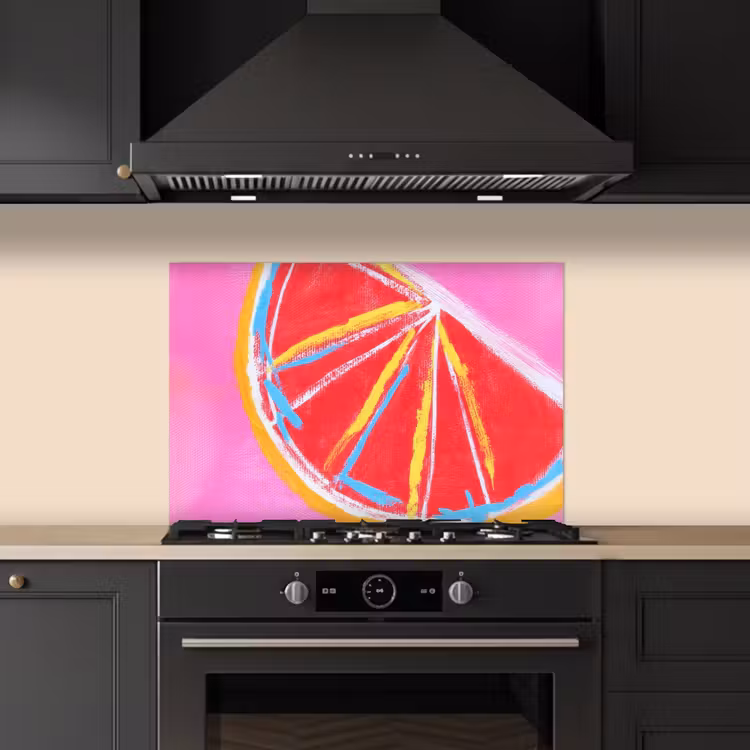 Paraschizzi cucina - Pompelmo - Dipinto - Rosa - Righe — 5