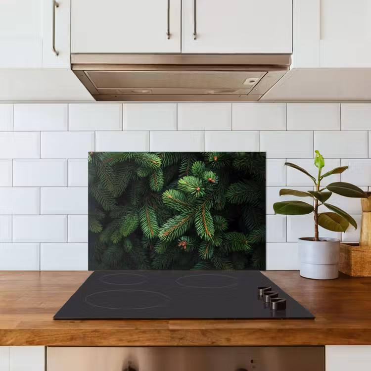 Paraschizzi cucina - Rami di abete rosso - Boccioli - Aghi - Verde — 3