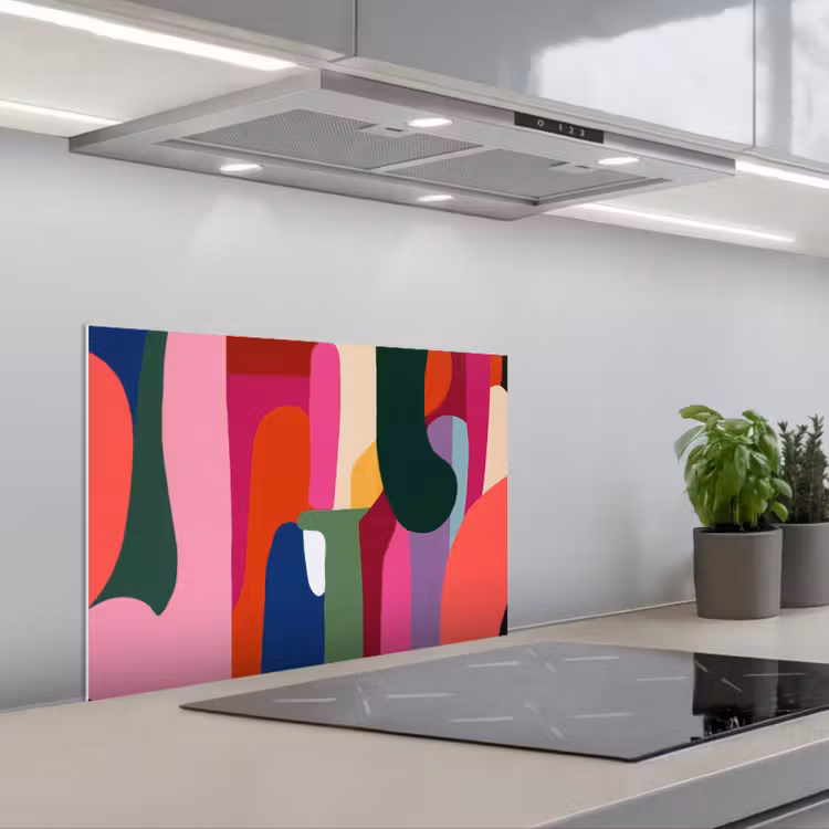 Paraschizzi cucina - Scatole di colore - Dritte - Rotonde - Astratte — 1